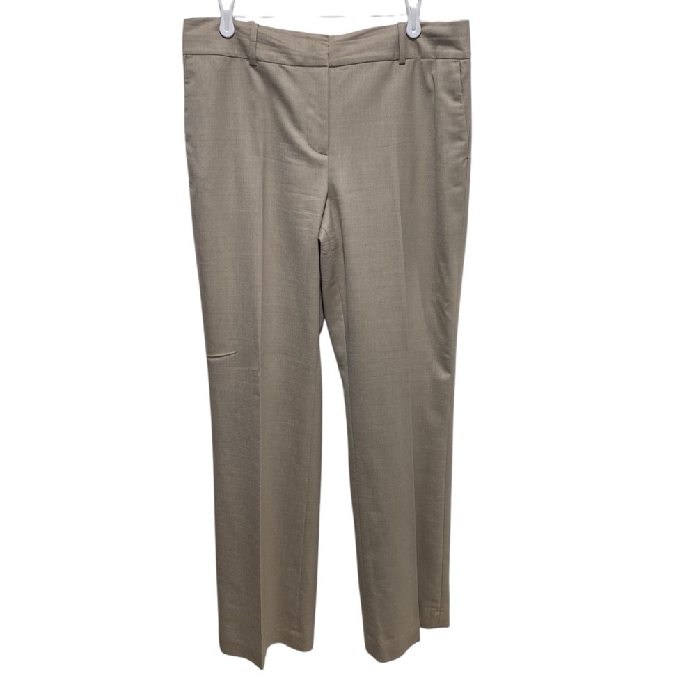 ANN TAYLOR Signature Fit Trouser Leg Relaxed Fit Wool Blend Pant Size 10